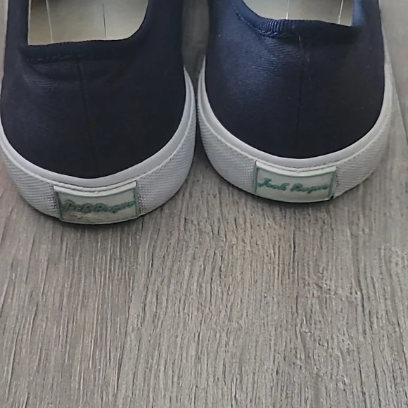 Jack Rogers Navy Blue Gold Embellishment Carter Canvas Sneakers Size 5.5 - Picture 5 of 7